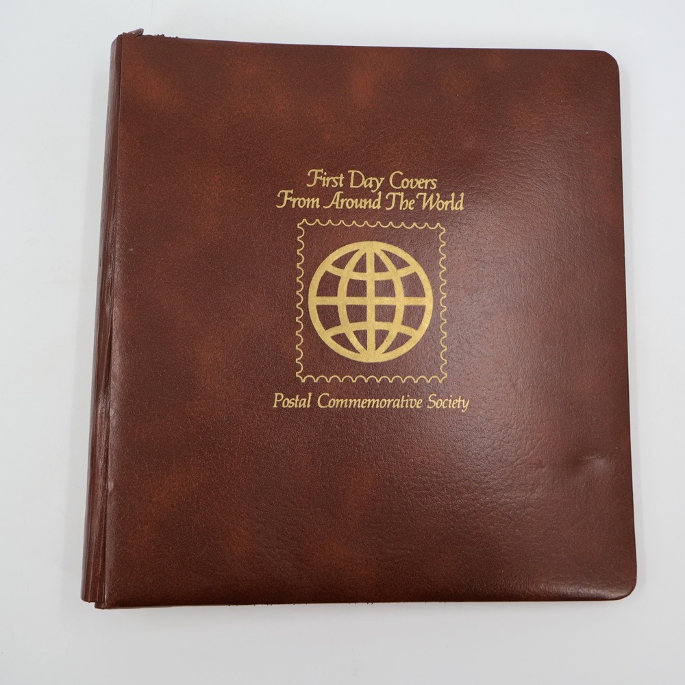 Postal Commemorative Society First Day Cover Album Brown 1977 Vintage Collection